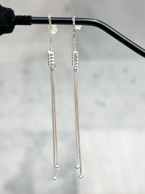 Sterling Silver Drop Threader Earrings